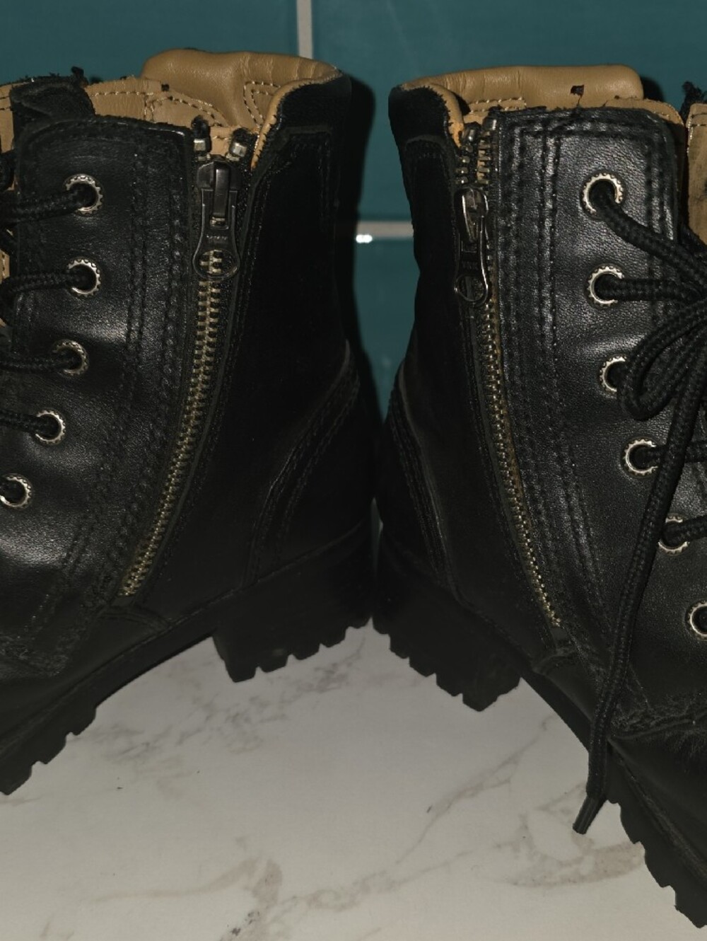 Harley-Davidson Alysa Black Leather Motorcycle Boots with Side Zippers Size 6.5 - Picture 7 of 12
